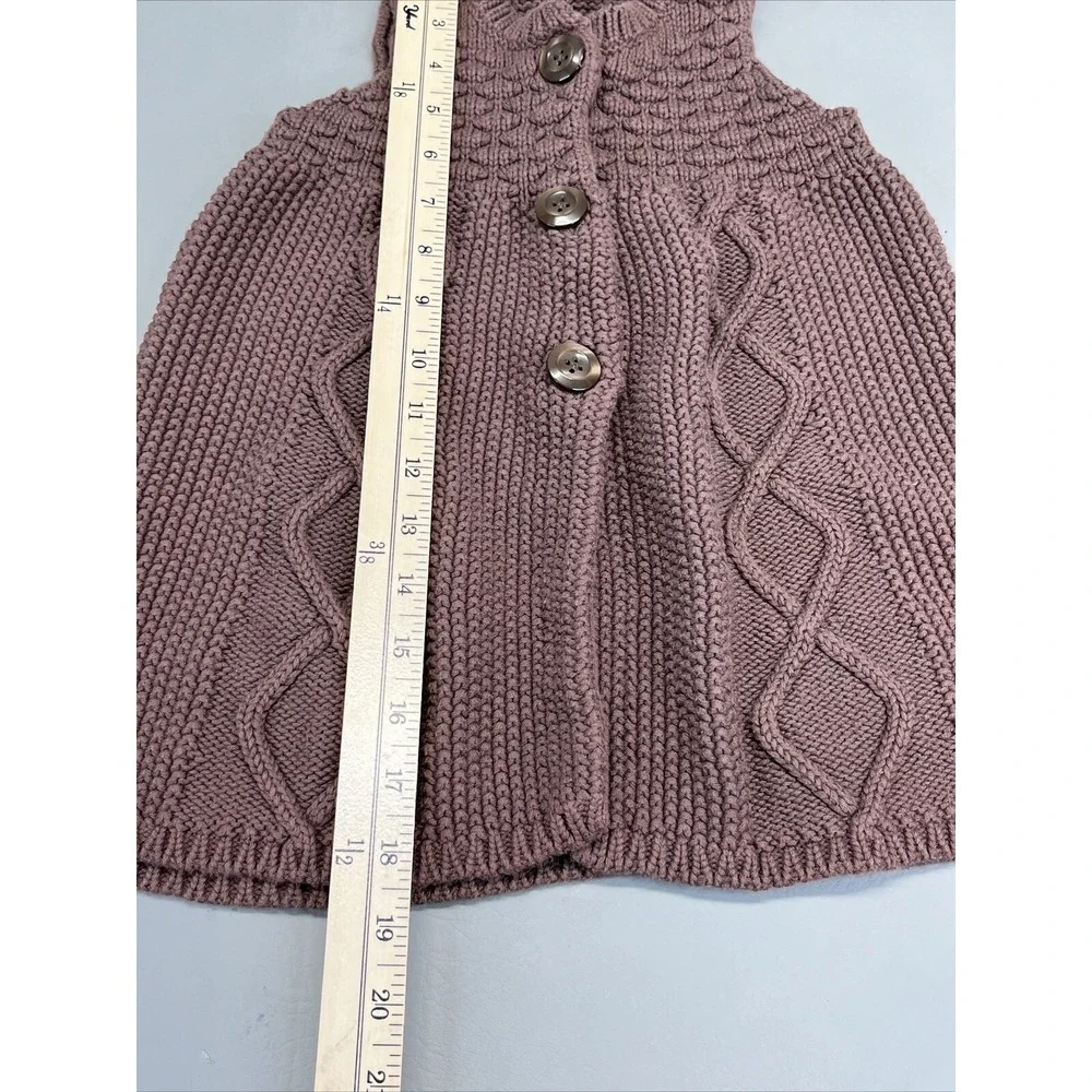 Gymboree Brown Waffle Knit Sweater Button Up Tank Top Cardigan Size 4